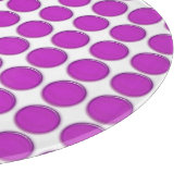 カッティングボード – 紫色のドット (角)