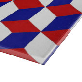 カッティングボード – 赤、白、青の錯覚 (角)