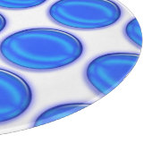 カッティングボード – 青いドット (角)