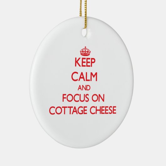 カッテージチーズの平静そして焦点を保って下さい セラミックオーナメント (右)