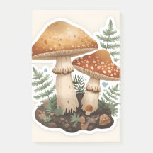 カッテージドコア キノコ 植物画 ナチュラルインテリア No