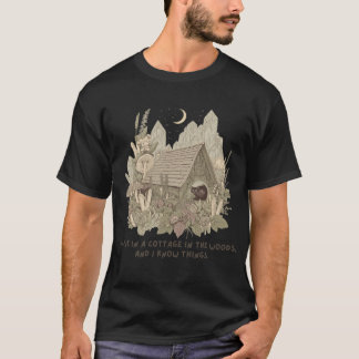 カッテージマントの魔法使いTシャツ | ウィッチーなカッテージコアの美意識 Tシャツ