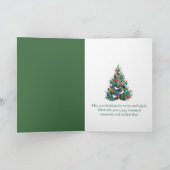 カットお洒落紙デザイン付きクリスマスカード サンキューカード (内部)