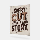 カットごとにストーリーを描素朴く – Woodwork Art アクリルサイン (傾斜)