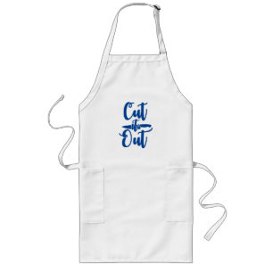 カットする メンズおもしろいファーザーズ・デイBBQ ロングエプロン