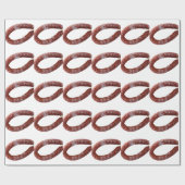 カットとして分離されたチョリゾソーセージ ラッピングペーパー (フラット)