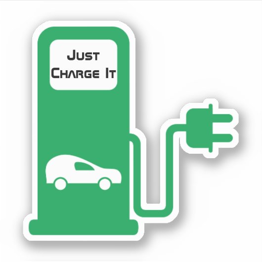 カットのビニールカスタムシールを充電する シール (正面)