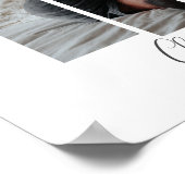 カットアウトフレームパーソナライズされたの写真と文字カスタム ポスター (角)