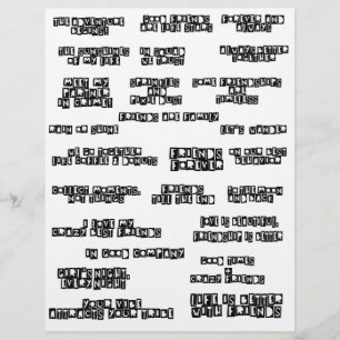 カットアウト単語ラブフレンドシップスクラップブック引用文