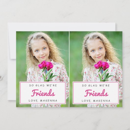 カットアパート写真教室のバレンタイン/ピンク シーズンカード (正面)