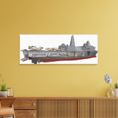 カットウェイイラストレーション キャンバスプリント (インサイチュ (リビング))