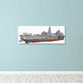 カットウェイイラストレーション キャンバスプリント (インサイチュ (ウッドフロア))