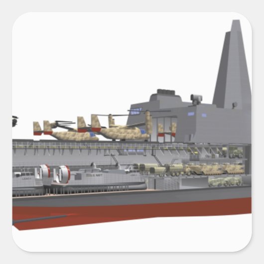 カットウェイイラストレーション スクエアシール (正面)