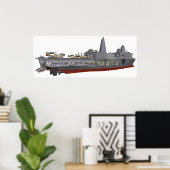 カットウェイイラストレーション ポスター (ホームオフィス)