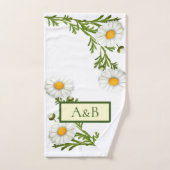 カットエレガントデイジー バスタオルセット (ハンドタオル)