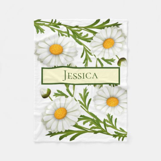 カットエレガントデイジー フリースブランケット (正面)