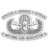 カットカスタムビニールステッカーシニアEODバッジ シール (正面)