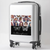 カットカスタムビニールステッカー蝶の女性。Aである シール (スーツケース)