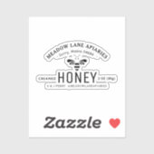 カットカスタムビニール3 oz蜂蜜skip jarシール シール (シート)