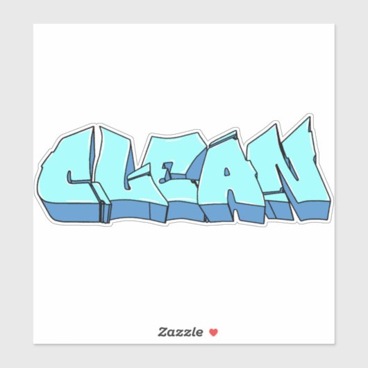 カットカスタム「クリーン」グラフィティビニールシール シール (シート)