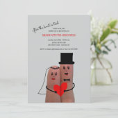 カットカップルポストズ結婚ブランチ 招待状 (スタンド正面)