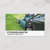 カットグラス芝刈り機ビジネスカード 名刺 (正面)