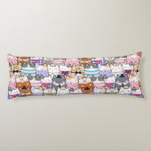 カットシームレスパターン猫体枕 ボディピロー (裏面)