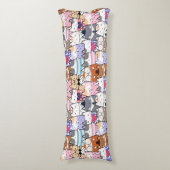 カットシームレスパターン猫体枕 ボディピロー (正面縦)