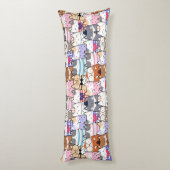 カットシームレスパターン猫体枕 ボディピロー (裏面 (縦))