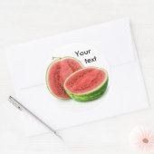 カットスイカ ラウンドシール (封筒)