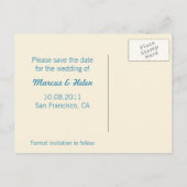 カットスクラップブック日付の保存ポストカード招待状 案内ポストカード (裏面)