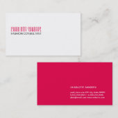 カットタイプフェース(ホットピンク) 名刺 (正面/裏面)