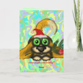 カットドッグメリおもしろいークリスマスカードデザイン シーズンカード (裏面)