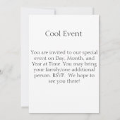 カットバードオブパラダイスフラワーズ4 招待状 (裏面)