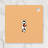 カットパンプキンカービングハロウィーンギフトラベル フェイバータグ (裏面)