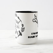 カットパーソナライズされたの許可を受けたヘアスタイリスト ツートーンマグカップ (中央)