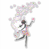 カットビニールのシール – バタフライガール シール (正面)