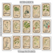 カットビニールのシール – ヴィンテージハーブのラベル シール (正面)
