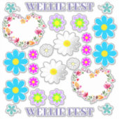 カットビニールシール – Wellie Fest Flowers シール (正面)