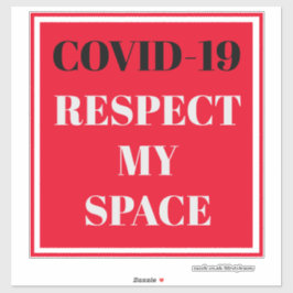 カットビニールステッカー – COVID-19私の宇宙を尊重 シール
