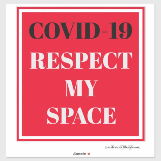カットビニールステッカー – COVID-19私の宇宙を尊重 シール (シート)