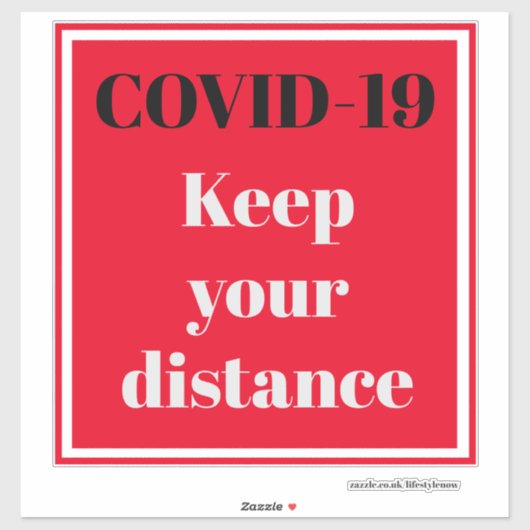 カットビニールステッカー – COVID-19 保 your distance シール (シート)