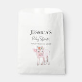 カットピギー水の色ベビーシャワーボホガール フェイバーバッグ (正面)