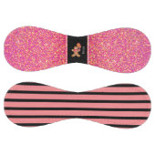 カットピンクガーリーグリッタージンガーブレパーソナライズされたッド ソフトボール (パネル)