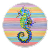 カットブライトサンセットカラーアートズシーホース セラミックノブ (正面)