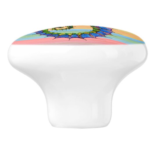 カットブライトサンセットカラーアートズシーホース セラミックノブ (側面)