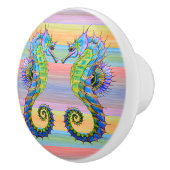 カットブライトサンセットカラーアートズシーホース セラミックノブ (右)