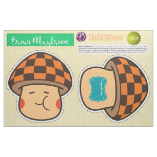 カットブラウンキノコ – 簡単DIYプロジェクト ファブリック