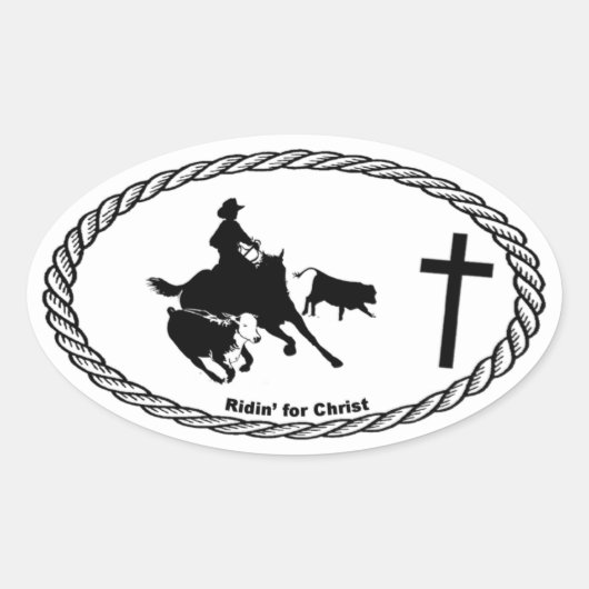 カットホースクロスユーロスタイル 楕円形シール (正面)