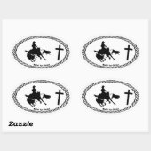 カットホースクロスユーロスタイル 楕円形シール (シート)